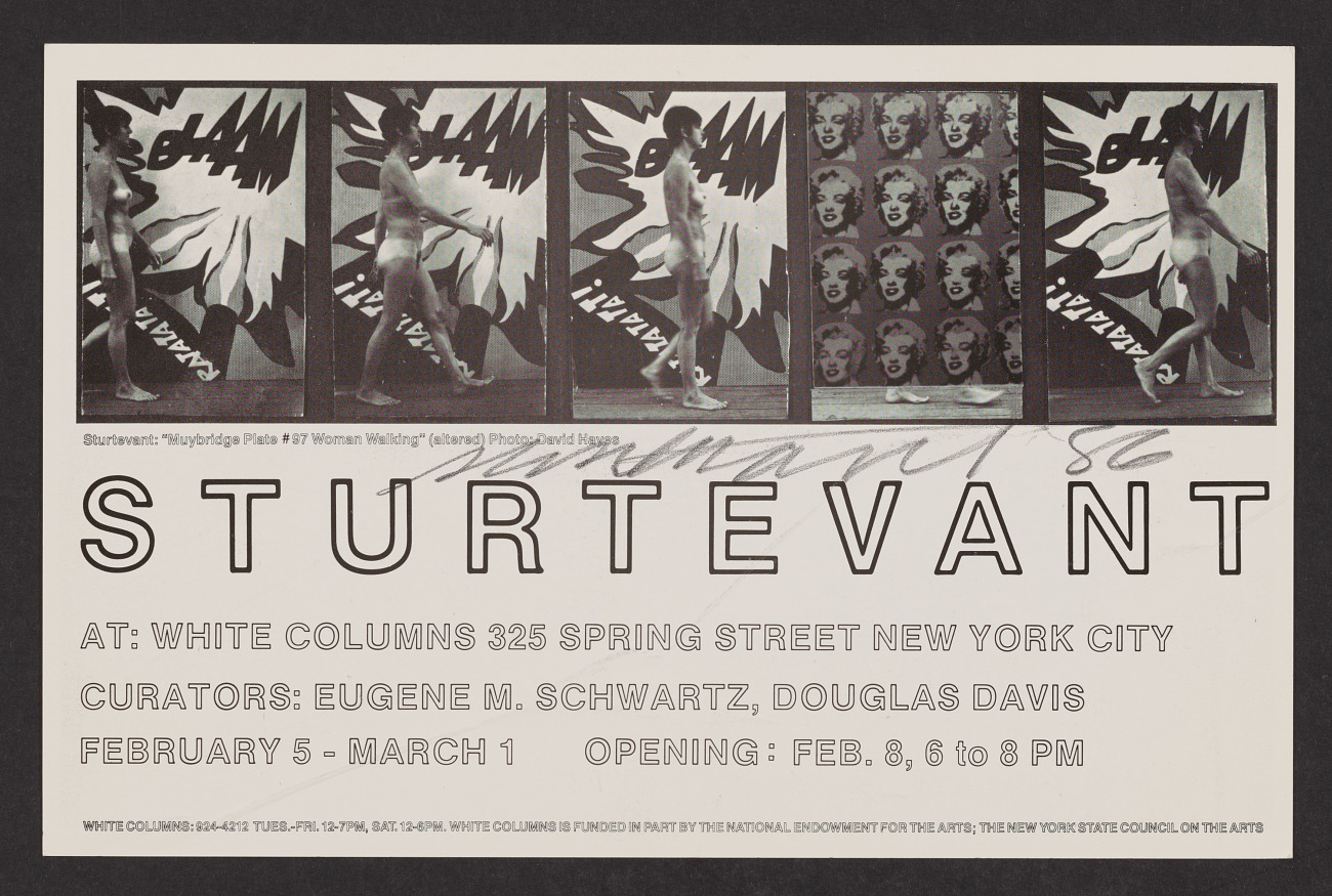 Sturtevant White Columns exhibition announcement