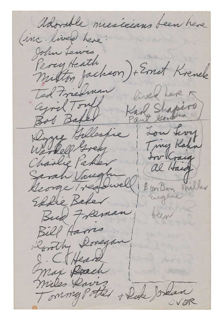 Musicians who were at the home of Gertrude Abercrombie