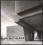 Grayscale image of the Department of Housing and Urban Development Office Building, ca. 1968