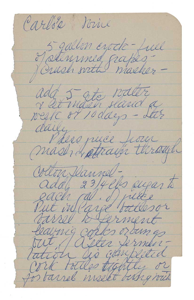 Wine recipe