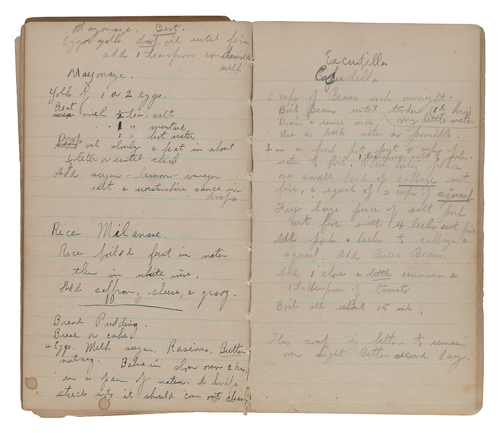 Rice Milanese recipe from Anne Ryan's notebook