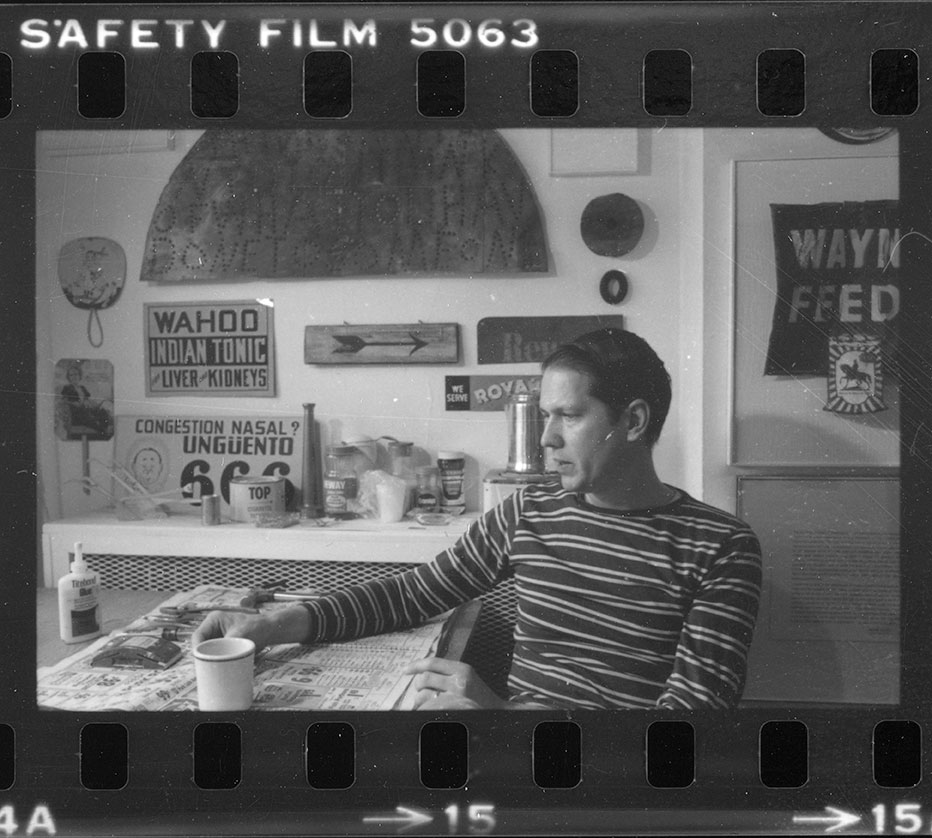 William Christenberry in his studio