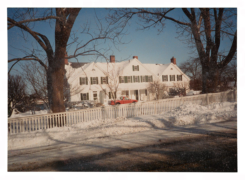 The Tarbell Family home in New Castle, New Hampshire, photographed around 1985.