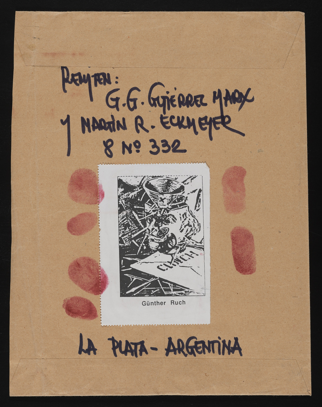 Edgardo Vigo mail art to John Held Jr.
