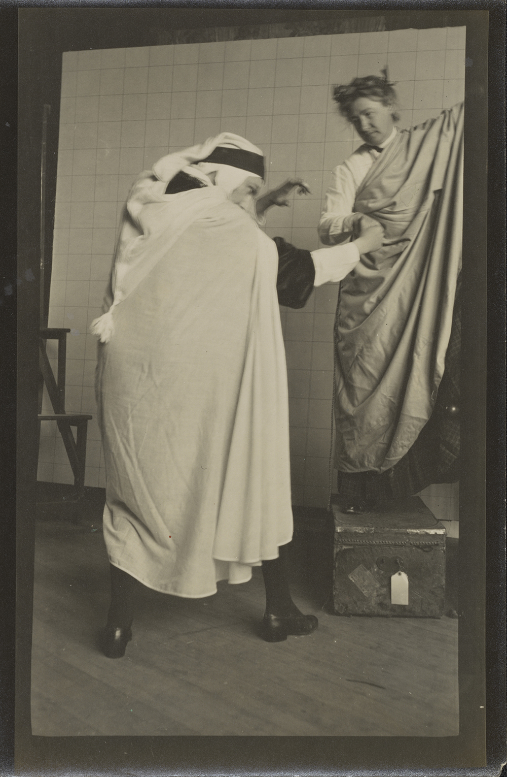 Posing for Violet Oakley's Dante window