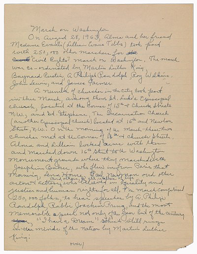 March on Washington notes