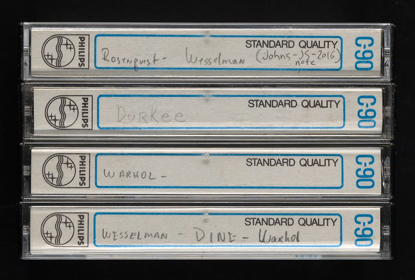 Cassette tapes with interviews by Gene Swenson