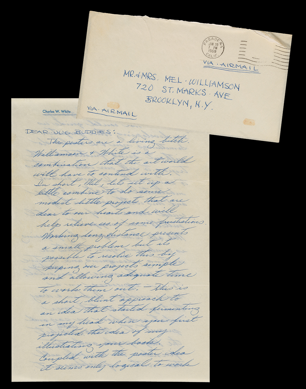 Charles White letter to Melvin Wililams dated June 20m 1960.