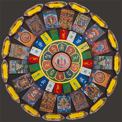 Brightly colored mandala