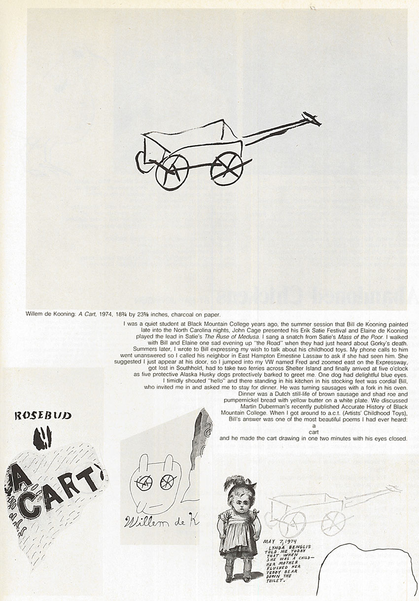 Page from Ray Johnson article in Art in America