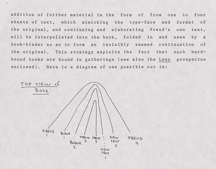 Detail of letter from Rodney Graham to Christine Burgin