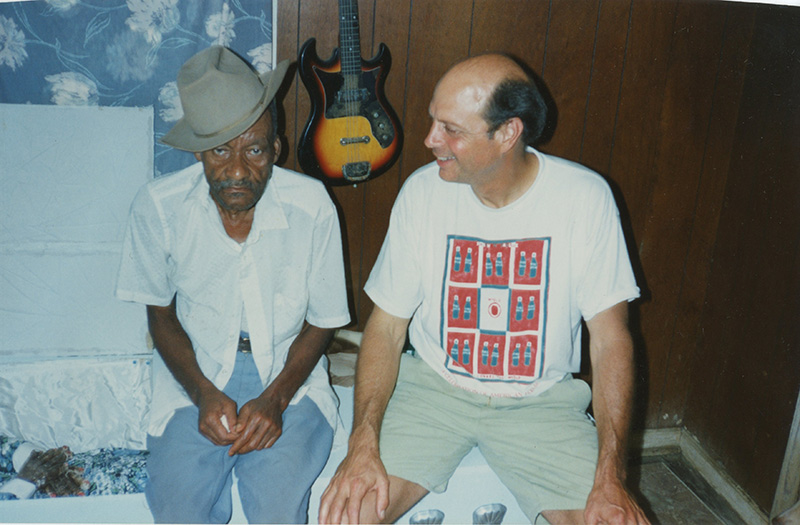 Photograph of Jimmy Hedges with James Thomas, ca. 1995. Jimmy Hedges Papers and Rising Fawn Folk Art Gallery Records