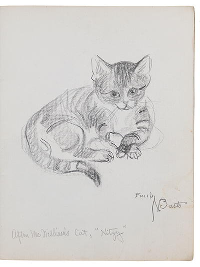 Sketch of a cat by Emily Barto
