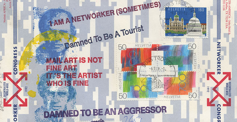 Mail art sent to John Held Jr. by Hans Fricker