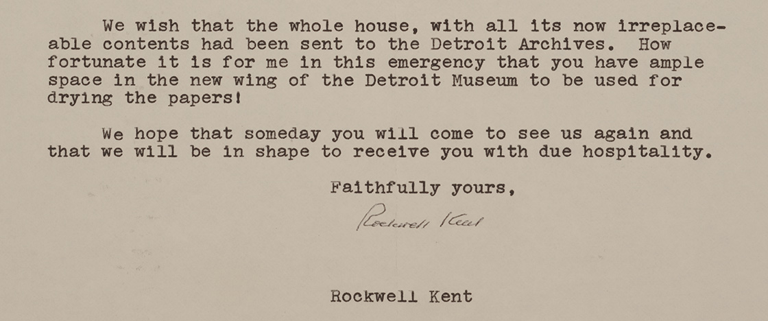 Letter from Rockwell Kent to Butler Coleman