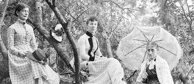 Photograph of three women, likely John Peto's aunts