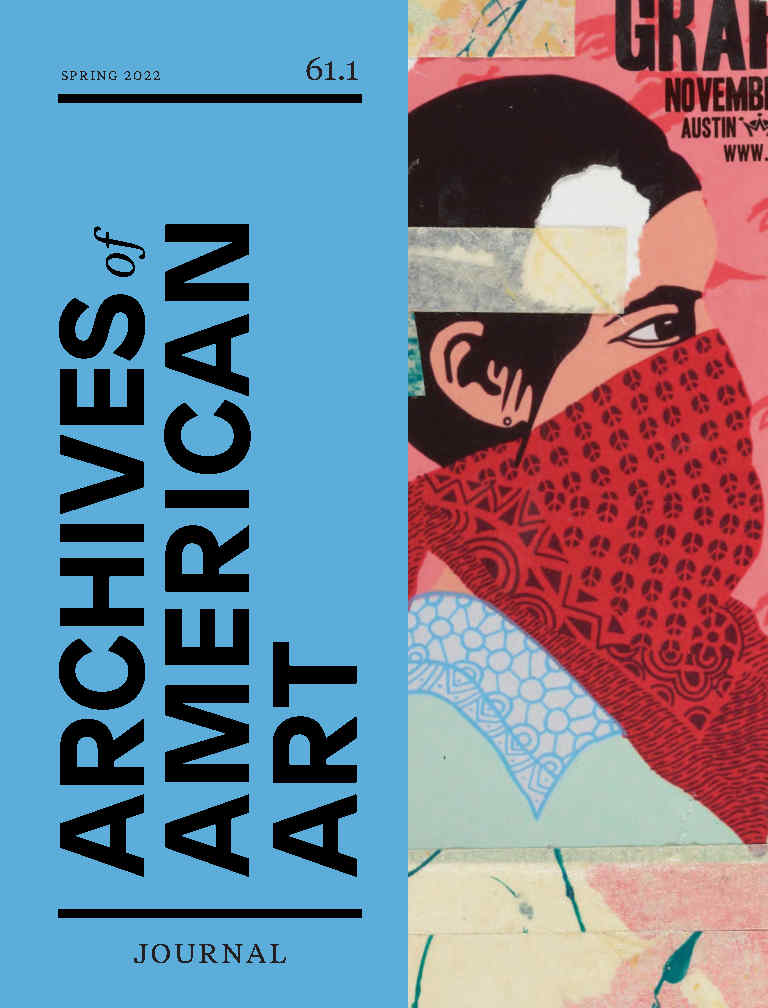 Front cover of Spring 2022 issue of the Archives of American Art Journal