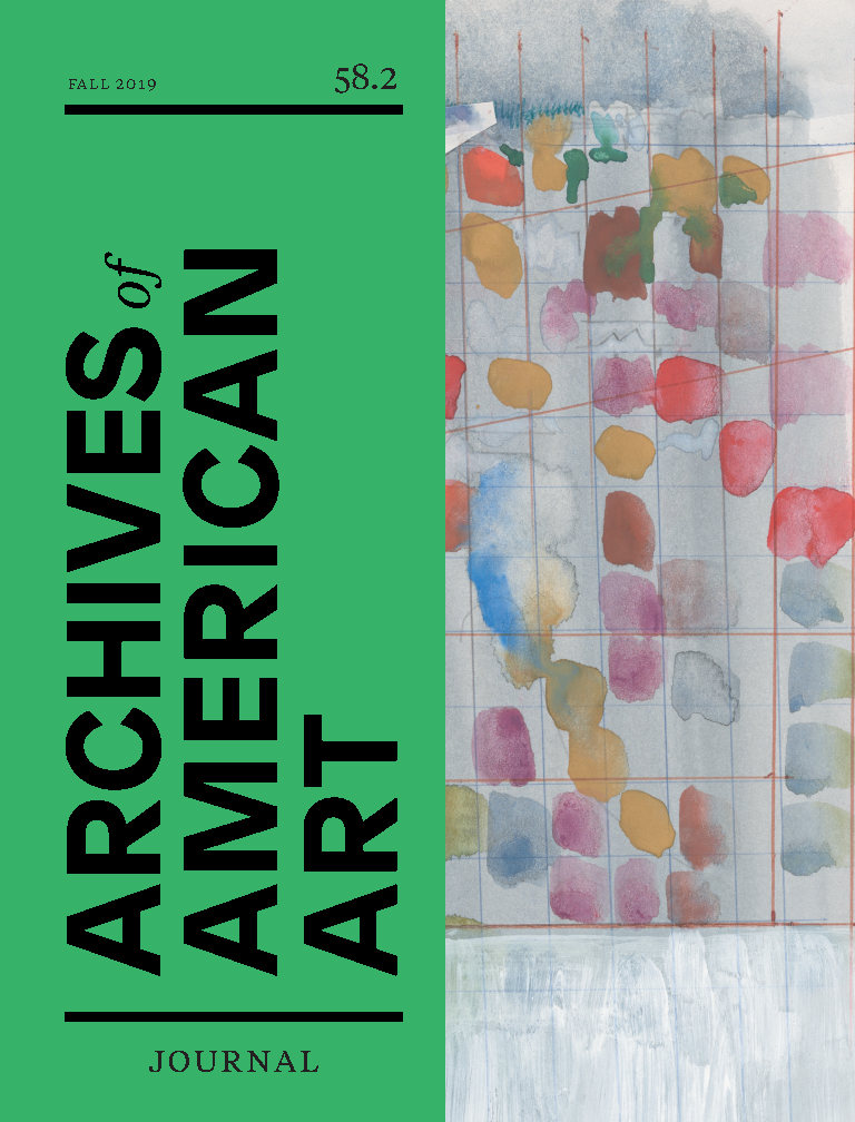 Cover of Fall 2019 issue of the Archives of American Art Journal