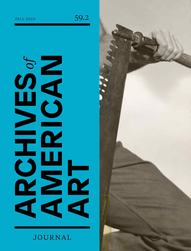 Cover of Fall 2020 issue of the Archives of American Art Journal