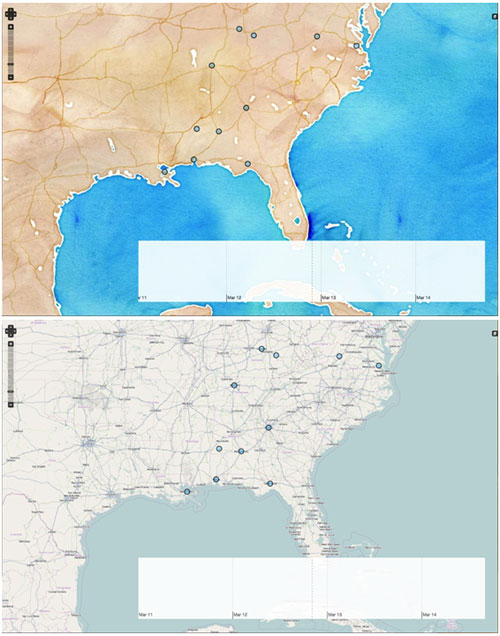 Figure 2. Views of Cahill's destinations not catalogued in the Rockefeller report.