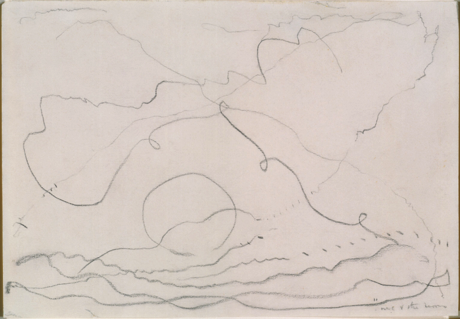 Figure 11. Arthur Dove, “Me and the Moon,” undated. Pencil, 7 x 10 in. The Phillips Collection, Gift of William E. O’Reilly in memory of Leland Bell and Lawrence Gowing, 1991