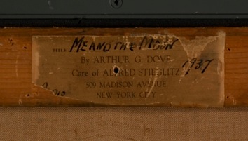 View of label, verso of Me and the Moon.