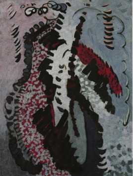 Figure 8. Arthur Dove, George Gershwin–“I’ll Build a Stairway to Paradise”, 1927, Ink, metallic paint, and oil on paperboard, 20 x 15 in., Museum of Fine Arts, Boston, Gift of the William H. Lane Foundation