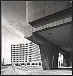 Grayscale image of the Department of Housing and Urban Development Office Building, ca. 1968