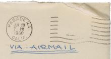 Detail of envelope from letter from Charles Wilbert White to Melvin Williamson