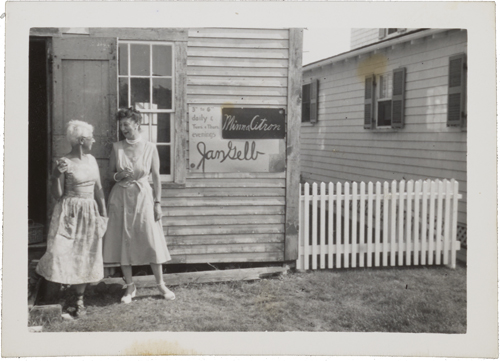Figure 29. Jan Gelb (left) and Minna Citron (right), standing outside Artist's Studio, Old Boathouse, 636 Commercial Street, Provincetown, MA, 1954 Jan Gelb and Minna Citron, 1954 / unidentified photographer. Jan Gelb and Boris Margo papers, Archives of American Art, Smithsonian Institution.